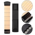 thumbnail image 1 of 6 Fret Guitar, Pocket Guitar for Beginner with Compact Size and Lightweight for Carrying Practice Chords and Scales Build Callouses Training Tool with Drawstring Storage Bag for, 1 of 7