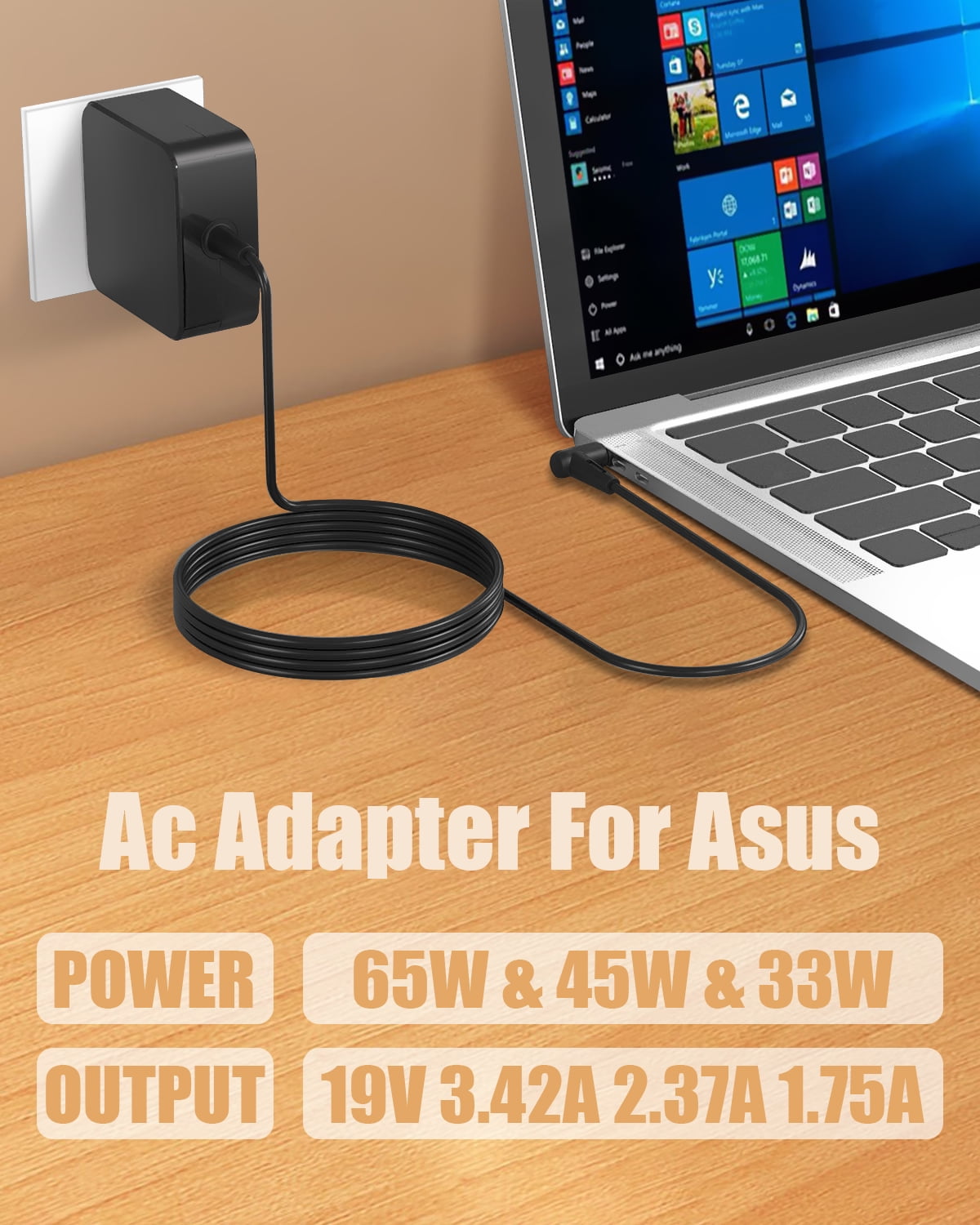 New Compatible Asus A72DR A72JR A72J A3H A751SA A751S A72D A42D AC Adapter  Charger 65W 