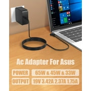 65W 45W Laptop Charger for Asus Vivobook 14 15 17 S14 S15 E203 E210 E402 E403 E410 E510 M712 Zenbook UX301 UX303 UX305 UX350 Q200 F510 X200C Power Cord with 4.0mm Tip