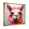 thumbnail image 2 of Designart "Colorful Pop Art Portrait of Alpaca II" Animals Framed Wall Art Decor - Modern Pink Bird Entryway Framed Wall Art Print, 2 of 6