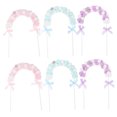 thumbnail image 4 of Raindrops 6Pcs Arch Cake Decorations Birthday Cake Decorations Pretty Cake Picks, 4 of 8