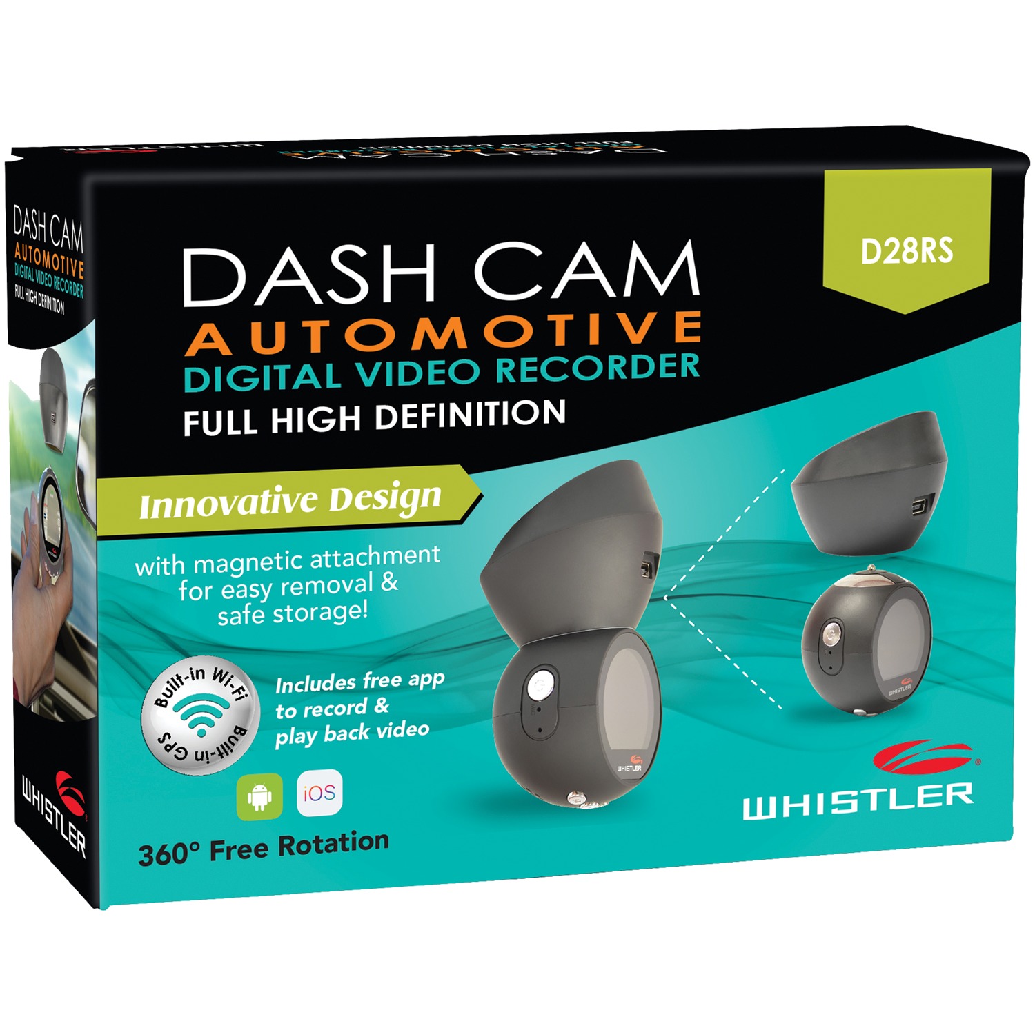 Whistler D28RS Dash Cam With GPS  Wi-Fi
