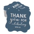 thumbnail image 1 of Inkdotpot Pack Of 50 Real Silver Foil Bracket Shape Paper Tags Thank You For Celebrating With Us Bridal Shower-Baby Shower-Retirement-Wedding-Birthday Favor Hang Tags, 1 of 7