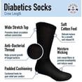 thumbnail image 2 of 12 Pairs of Yacht & Smith Women Value Pack of Ring Spun Cotton Crew Diabetic, Nephropathy Socks, 2 of 5