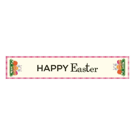 

2024 Easter Table Flag Bunny Holiday Linen Printed Table Decoration Flag Heat Mat Tablecloth Hot Sale Clearance