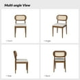 thumbnail image 6 of Tina's Home Farmhouse Dining Chairs Set of 4 Rattan Side Chairs Wood Legs Removable Cushion Home Kitchen Restaurant, 6 of 8