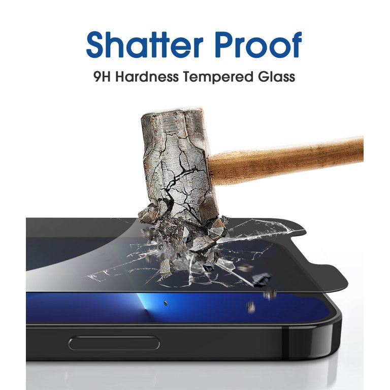 AmFilm Vetro Temperato Privacy Per IPhone 14 Plus / 13 Pro Max (2 Pezzi) – Anti-Spy 9H