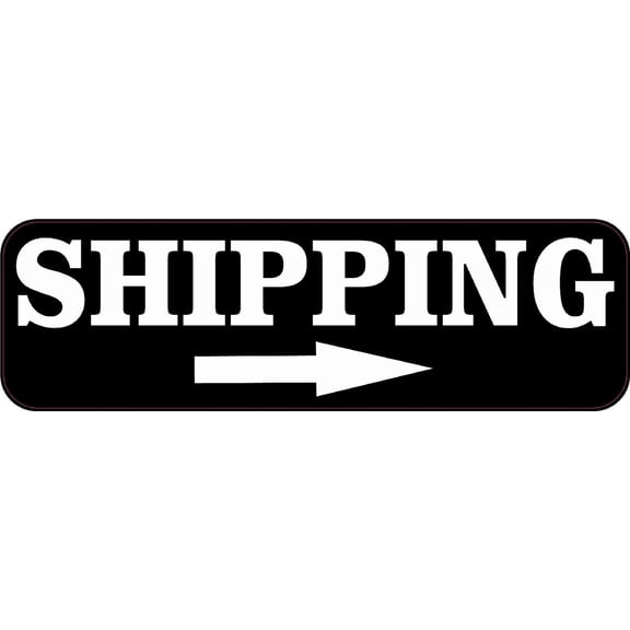 StickerTalk Right Arrow Shipping Magnet, 10 inches by 3 inches