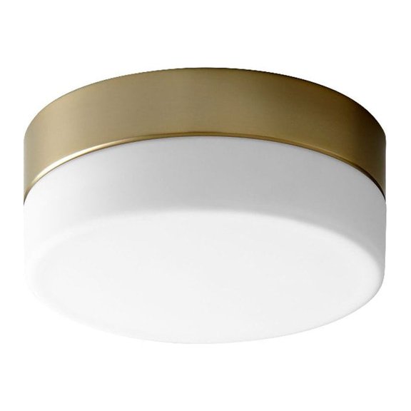 7.25 Inch 8.2W 1 Led Flush Mount-Aged Brass Finish-3000 Color Temperature Oxygen Lighting 32-630-40