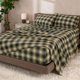 thumbnail image 2 of Juego de sábanas Bare Home de franela 100% algodón Cal King Green, 2 of 9