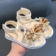 thumbnail image 5 of Puntoco Verano Nuevo Estilo, Moderno Y Cómodo, Zapatos De Playa Antideslizantes De Suela Blanda, Sandalias Con Estilo De Diamantes De Imitación De Flores De Suela Blanda, Sandalias Para Niñas Beige 37, 5 of 5