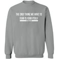 thumbnail image 2 of OXI Crewneck Sweatshirt - Fear is Fear Itself And Spiders, Basic Casual Sweatshirts for Men's and Women Fleece Sweatshirt Long Sleeve - Sport Grey 3X-Large, 2 of 2