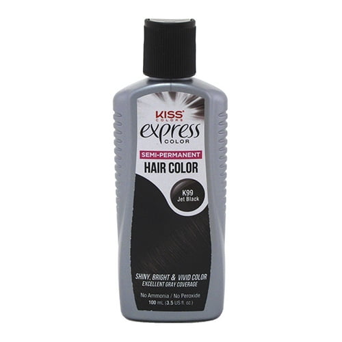 Kiss Express Color K99 Semi Permanent Jet Black, 3.5 Oz, 3 Pack