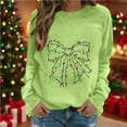 thumbnail image 2 of Makaor Women's Sweatshirt Tops Christmas Crew Neck Tops Graphic Long Sleeve Pullover Tees Fleece Cute Fall Winter Clothes, 2 of 4