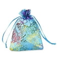 thumbnail image 1 of Paquete de 100 Malla Patrón de Coral Coral Correa Bolsas de Regalo Organza Bolsas de boda Favorable Favor Partido Joyería Fiesta Suministros Azul Eigraketly HA010041-01, 1 of 6