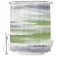thumbnail image 2 of Sage Green Gray Waterproof Fabric Shower Curtain,Neutral Abstract White Ombre Texture Waterproof Fabric Shower Curtain for Bathroom Curtains Bathtubs Shower Curtains with 12 Hooks Standard 72x72, 2 of 8