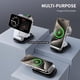 thumbnail image 3 of 2024 Soporte magnético inalámbrico para cargador Mag-Safe, cargador rápido 3 en 1 con luz para iPhone 16 15 14 13 12 Pro Max Plus, plataforma de carga para Apple Watch Series y Air pods 3 2 Pro (blanc, 3 of 5