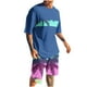 thumbnail image 1 of Mangas de Mano para Hombres, Impresión Hawaiana Suelta Casual, Pantalones Cortos Deportivos de Cintura Elástica Y Set de Blusa, 1 of 5