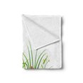 thumbnail image 2 of Garden Soft Flannel Fleece Blanket, Graphic Summer Season Hill with Green Grass Meadow and Flourishing Herbs Wildflowers, Cozy Plush for Indoor and Outdoor Use, 70" x 90", Multicolor, by Ambesonne, 2 of 5
