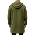 thumbnail image 5 of Men's Winter Pockets Coat Solid Color Hooded Coats Long Sleeve Jacket Outwear for Man, 5 of 8