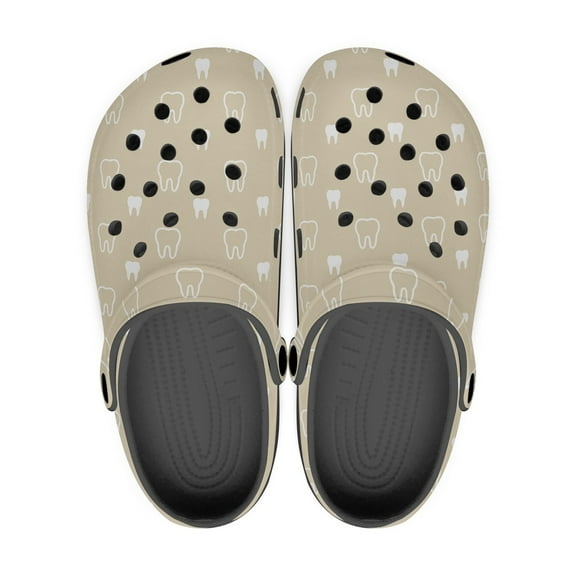 Dental Theme Black Sole Clog Shoes