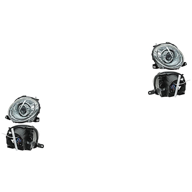 Par de Faros TYC 500 2009 A 2013 Fiat Con lupa