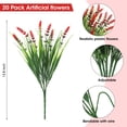 thumbnail image 2 of Scidweet Artificial Plants Outdoor, 20 Bundles Fake Plant Faux Monkey Grass Spring Summer for Window Garden Home Decor, Red, 2 of 9