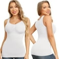 thumbnail image 5 of Women'S Seamless Shapewear Tank Top Compression Undershirt With Built-In Bra For Intimate Underwear, 5 of 6