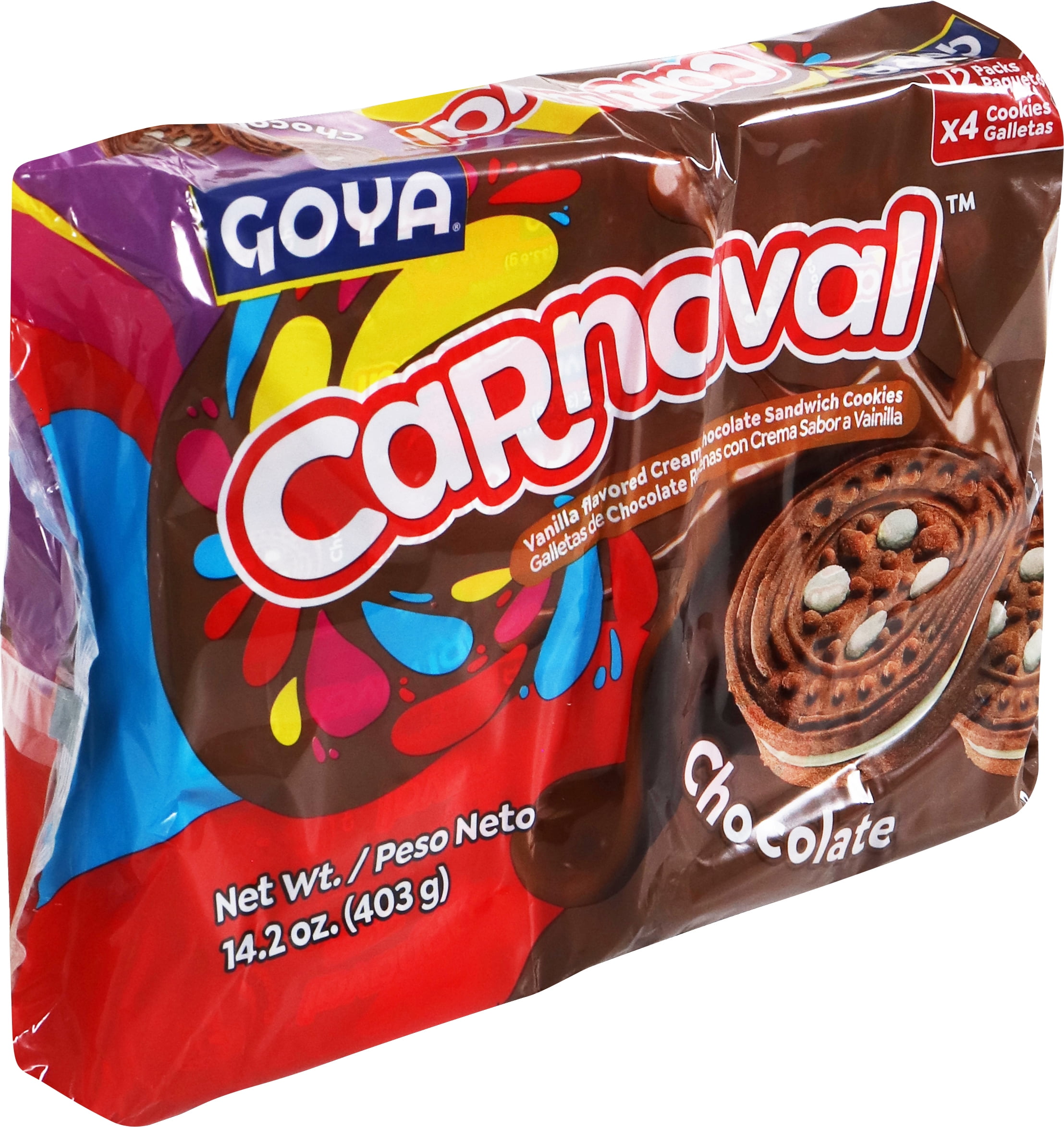 (5 pack) GOYA CARNAVAL CHOCOLATE COOKIES 14.2 OZ