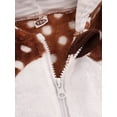 thumbnail image 6 of Qiylii Children’s Cartoon 3D Antlers Polka Dot Long Sleeve Plush Hooded Coat, 6 of 8