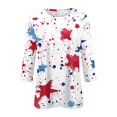 thumbnail image 5 of Independence Day Womens Tops Three Quarter Sleeve Shirt USA Patriotic Flag Graphic Print Top, 5 of 5