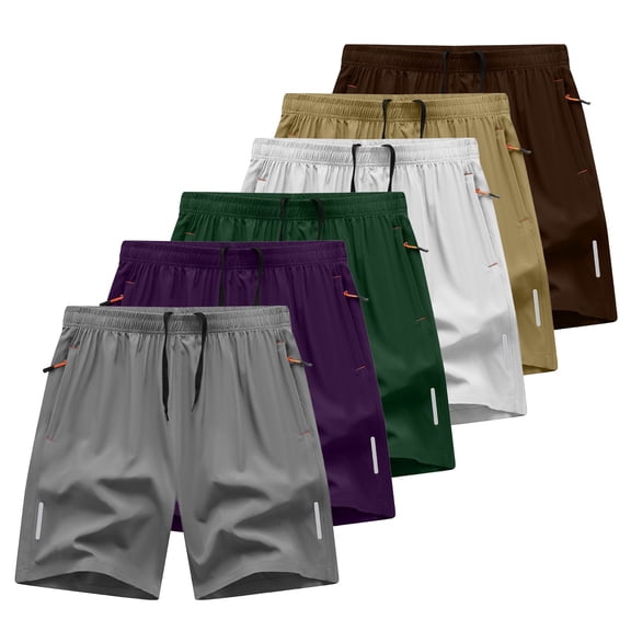 Ankola Mens Athletic Shorts Running Shorts Quick Dry Workout Shorts 7"/ 9" Lightweight Gym Basketball Shorts Zipper Pockets