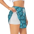 thumbnail image 2 of Bixox Women's Seahorse pattern 2 in 1 Running Shorts - Lightweight Athletic Workout Gym Yoga Shorts Liner with Pockets - Medium, 2 of 7