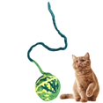 thumbnail image 1 of Cat Toy Ball Wool Interactive Funny Cat Pom Pom Toy Kitten Play Ball with Bell, 1 of 10