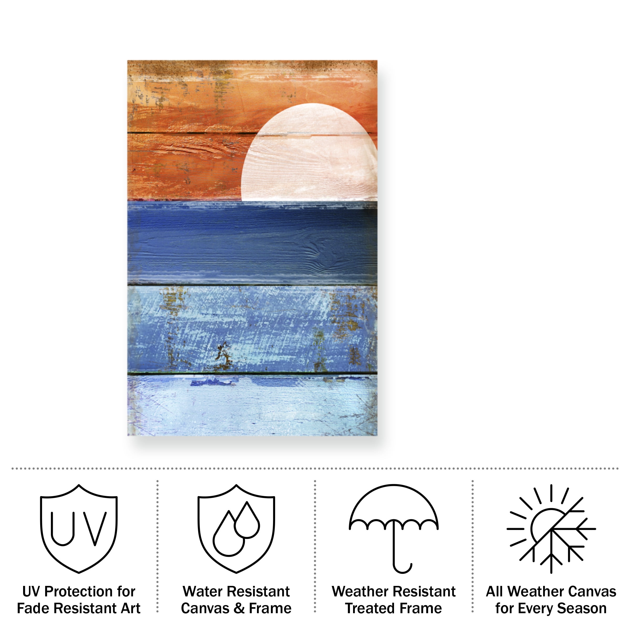 Color Bakery 'Beach Moonrise II' Outdoor All-Weather Wall Decor