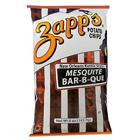 Mesquite Barbecue - Zapp's Kettle Style Potato Chips - Mesquite BBQ Flavor - 5 Oz. (8 Bags)