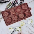 thumbnail image 2 of 1 molde de silicona para chocolate con formas de flores e insectos., 2 of 5