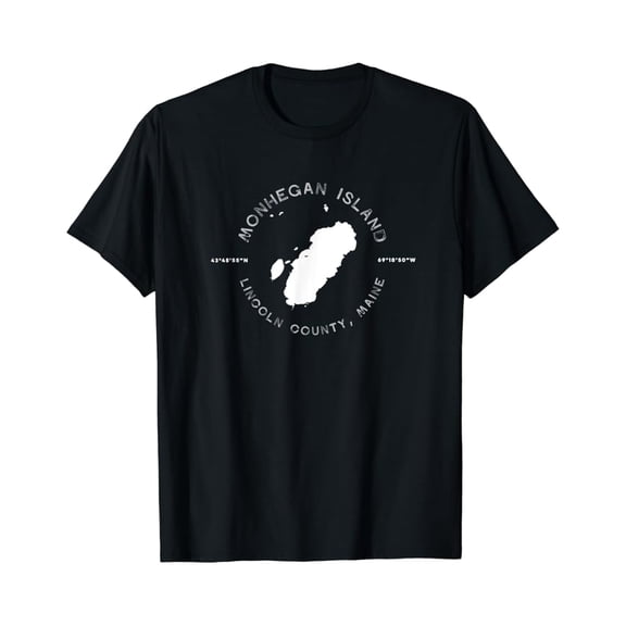 Monhegan Island Maine Retro Vintage Graphic T-Shirt