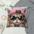 thumbnail image 2 of Shangniulu Cute Cat Throw Pillow Case Covers for Girls Women's Room, Funny Decorative Animal Pillowcase Square Cushion Covers for Bed Sofa Couch Chair, Birthday Gift for Girlfriend Daughter Mum, 2 of 5