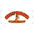 thumbnail image 1 of SignMission B-96 Hot Dogs Best In Town 36 x 96 in. Banner Sign - Hot Dogs Best in Town, 1 of 1