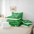 thumbnail image 6 of Homewish Cartoon Golf Lover Twin Bedding Sets 7-Piece, Modern Sports Player Bedding Comforter Set, Green Checkered Plaid Reversible Sheet Sets, Lightweight Room Decor, 6 of 8