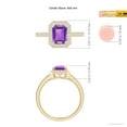 thumbnail image 4 of ANGARA Natural 1.5 ct Amethyst Engagement Ring with Diamond Halo in 14K Yellow Gold for Women (Size-8x6mm) | February Birthstone, Anniversary, Jewelry Gift for Women | Natural Amethyst Ring, 4 of 9