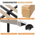 thumbnail image 4 of Gaderth King Size Bed Frame With Storage Drawers,Upholstered Platform Bed Frame King With Mattress Foundation With Wooden Slats Support,No Box Spring Needed, 4 of 7