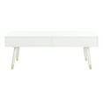 thumbnail image 4 of SAFAVIEH Levinson 2-Drawer Rustic Gold Cap Coffee Table, White, 4 of 11