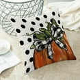thumbnail image 4 of Fall Pillow Covers 18 x 18 Inch, Burnt Orange Pumpkin Polka Dots Decor Throw Pillows for Home Couch Bed, Autumn Thanksgiving Harvest Outdoor Decorative Pillowcase Linen Cushion Cover Set of 2, 4 of 7