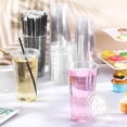 thumbnail image 4 of 100 Set 32oz Clear Plastic Cups with Flat Lids and Straws, PET Plastic Cups with Lids Colored Straws Drinking Disposable Cup for Ice Cream Cold Drink Iced Coffee Tea Juice(Black), 4 of 13