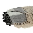 thumbnail image 4 of Parkland Collection Percy 67x52" Vereigated Wool & Fabric Throw Blanket in Gray, 4 of 5