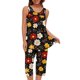 thumbnail image 2 of Conjunto de Ropa de Estar de Mujer Cuello Redondo Impresión Blusa sin Mangas Pantalones Cortos, Pantalones de Cintura Elástica para las Mujeres, 2 of 7