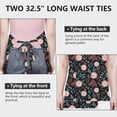 thumbnail image 6 of Pioneer Flower Floral Print Pattern Apron for Women and Men, Cotton Linen Waterproof with Pockets, Adjustable, 33x27 Inch for Kitchen, Gardening, BBQ, Salon, 6 of 6