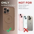thumbnail image 2 of Magnetic for iPhone 15 Pro Max Case, [Compatible with MagSafe] [Full Camera Protection] Shockproof Protective Slim Translucent Matte Phone Case for iPhone 15 Pro Max 6.7'', Brown, 2 of 15